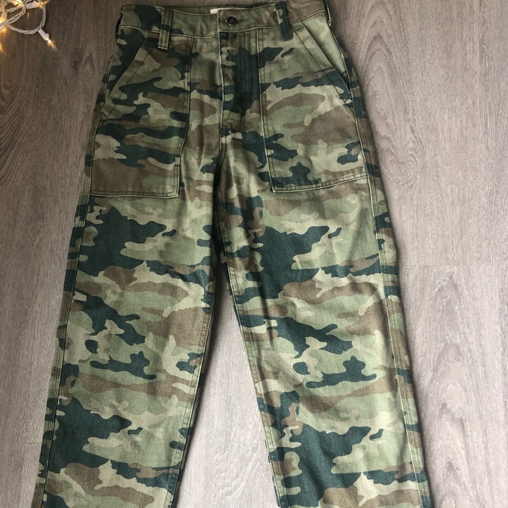 Free People Wide Leg Camo Pants
